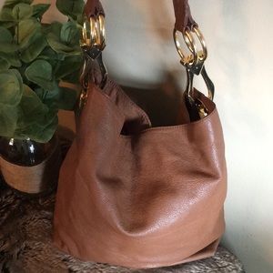 Rare! JPK Paris cognac premium leather bucket bag